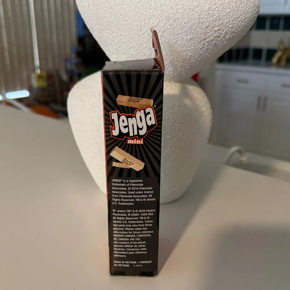 Mini Pocket-Sized JENGA authentic Wooden Block Game - HASBRO TRAVEL EDITION